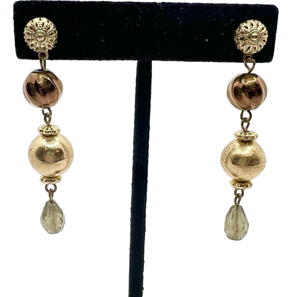 🍭6/$30 Tiered bauble dangle bead post earrings